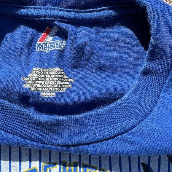 BREWERS BASEBALL T-shirt, short sleeve, crewneck. Blue men's size M - Picture 3 of 4